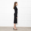 Joseph Black Stretchy Cotton Long Sleeve Dress