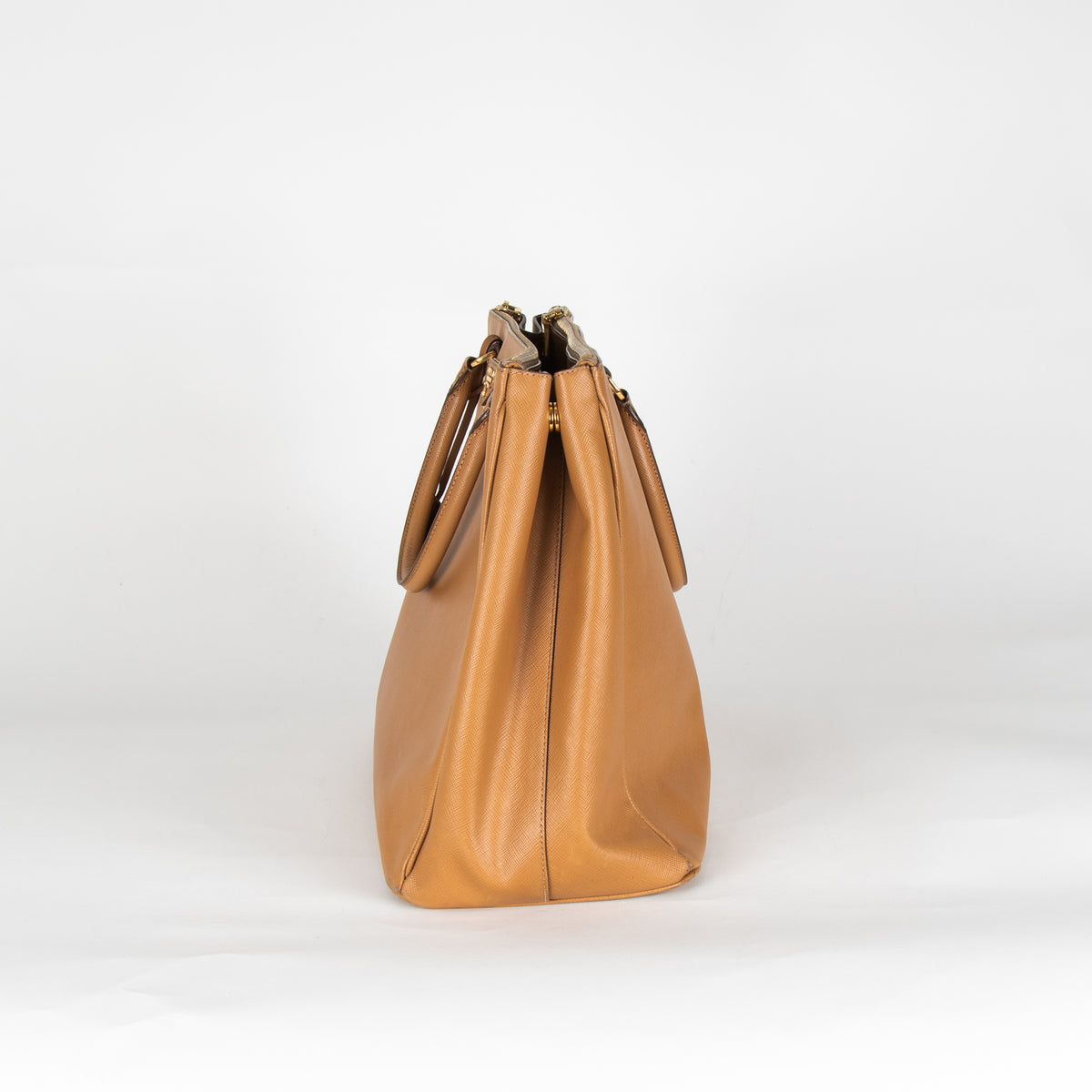 Prada Tan Saffiano Leather Galleria Bag