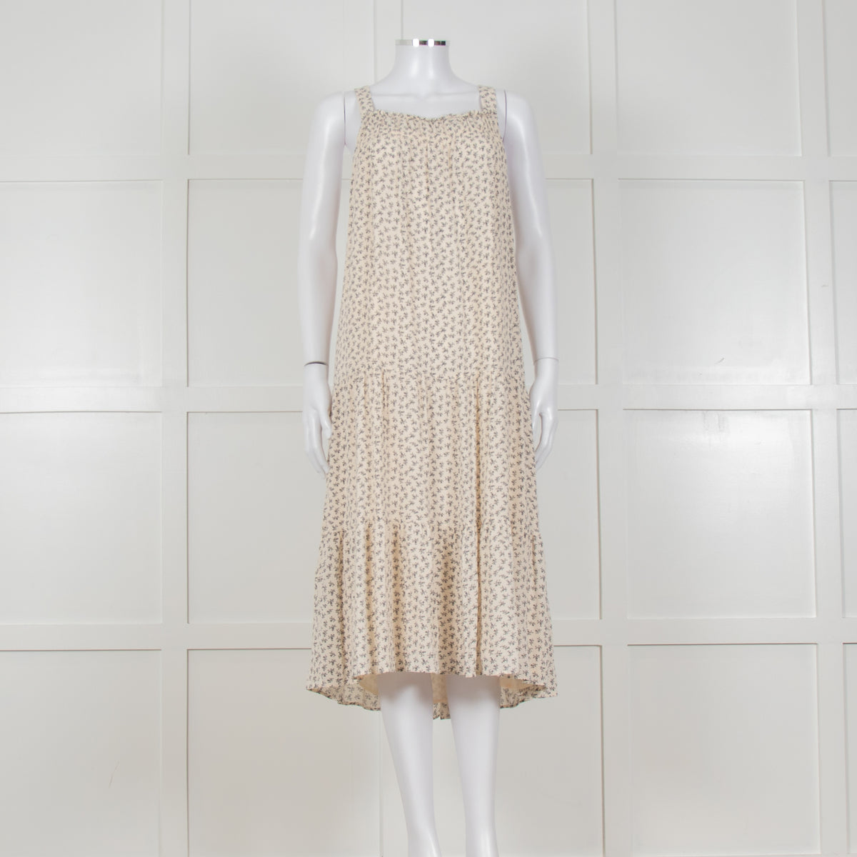 Rails Cream Sundress With Black Small Floral Print