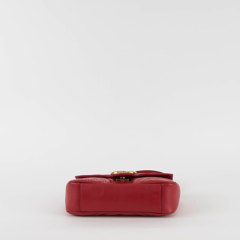 Gucci Red Marmont Small Crossbody Bag