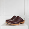 Isabel Marant Burgundy Leather Clogs