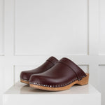 Isabel Marant Burgundy Leather Clogs