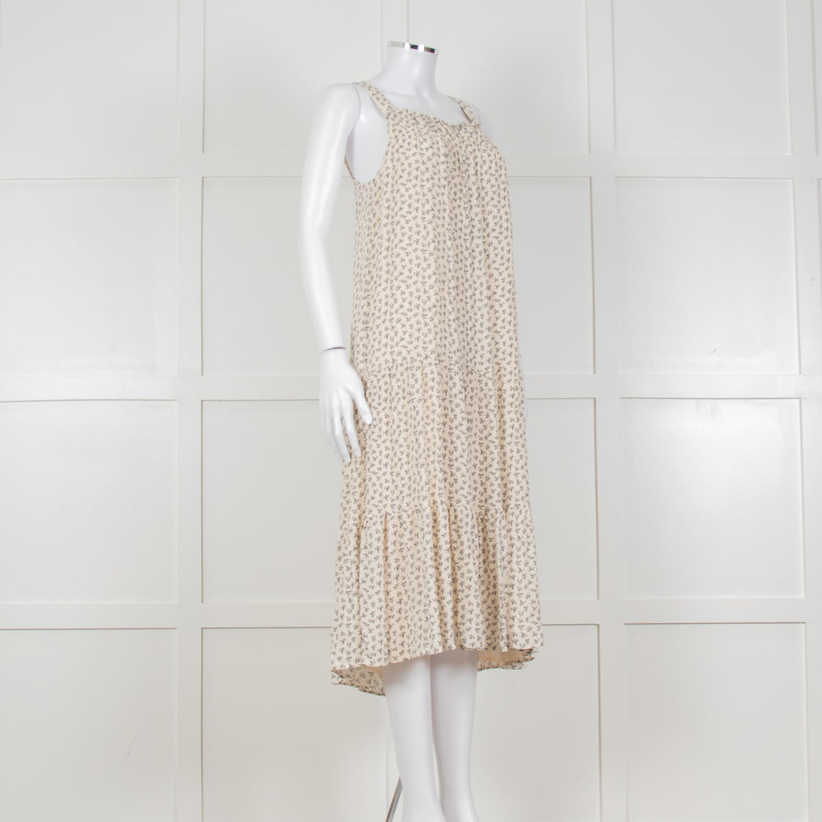 Rails Cream Sundress With Black Small Floral Print