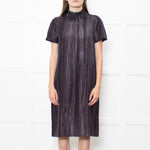 Marni Dark Grey Tie Dye Style Print Loop Neck Line Dress