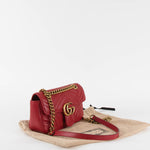 Gucci Red Marmont Small Crossbody Bag
