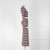 Nicholas Striped Ribbed Knit Maxi Dress with Belted Waist