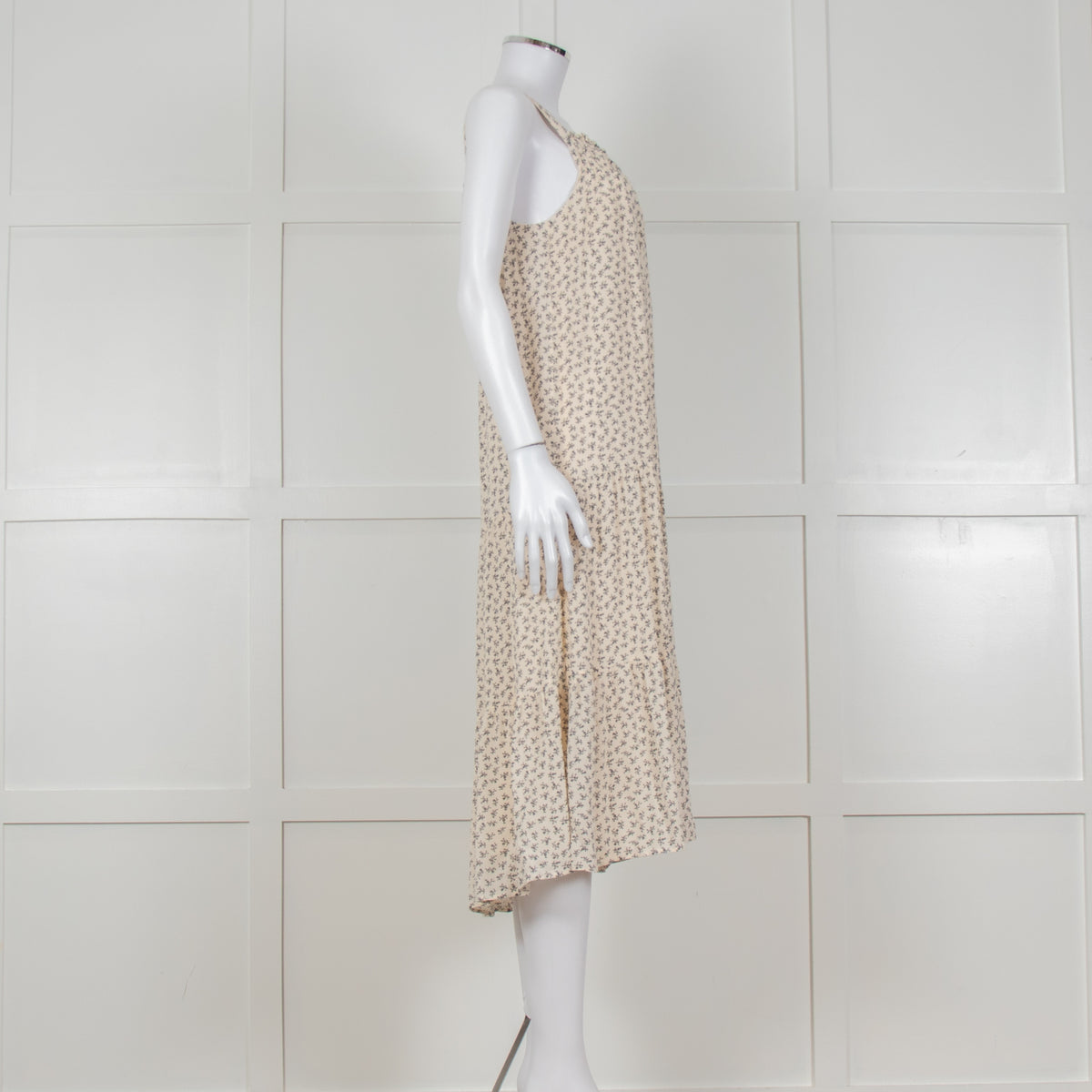 Rails Cream Sundress With Black Small Floral Print