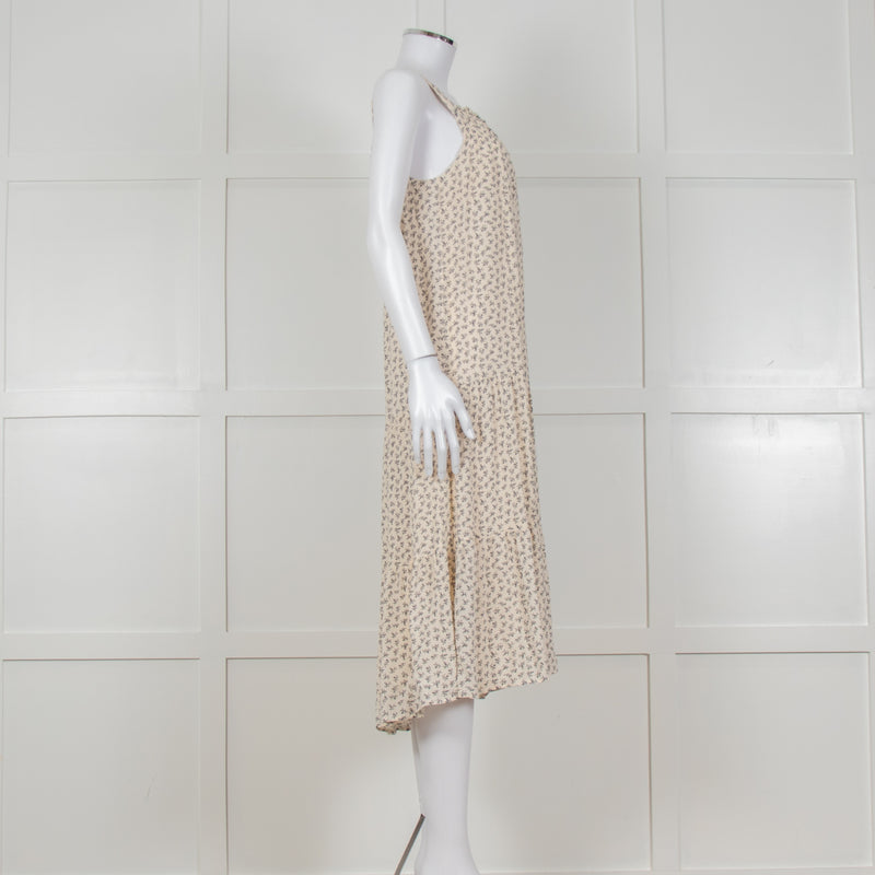 Rails Cream Sundress With Black Small Floral Print
