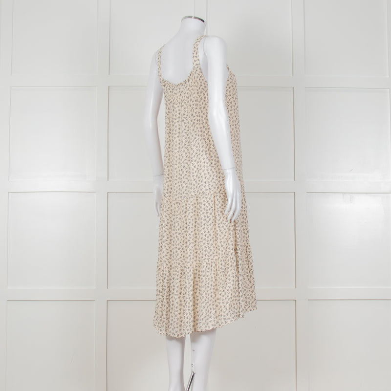 Rails Cream Sundress With Black Small Floral Print