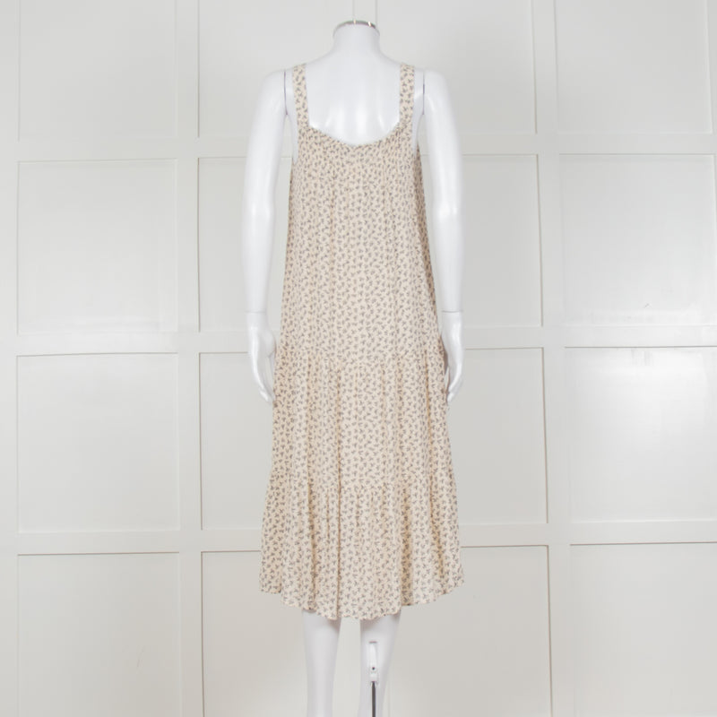 Rails Cream Sundress With Black Small Floral Print