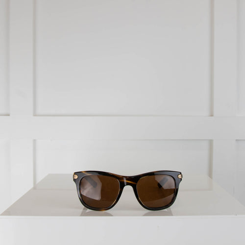Oliver Peoples Tortoiseshell DFrame Sunglasses