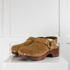 Re/Done Brown Suede Clogs