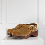 Re/Done Brown Suede Clogs