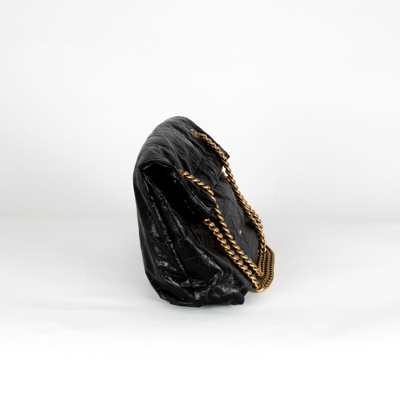 Balenciaga Black Crush Medium Tote Bag