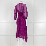 Ba&sh Purple Smock Waist Midi Dress