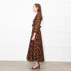 Samantha Sung Brown Animal Print Fit And Flare Belted Dress