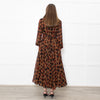 Samantha Sung Brown Animal Print Fit And Flare Belted Dress