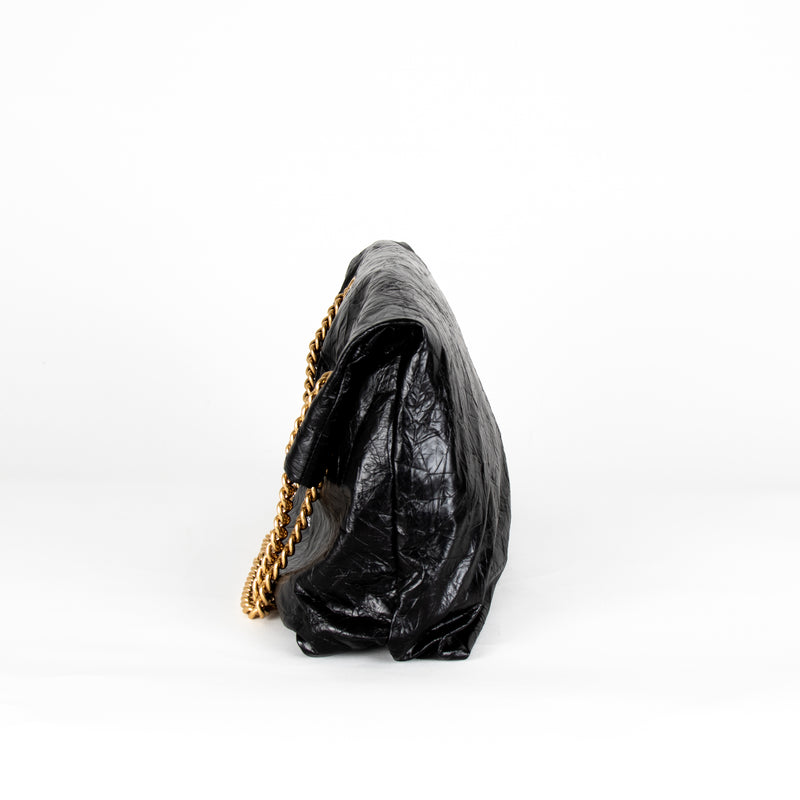 Balenciaga Black Crush Medium Tote Bag
