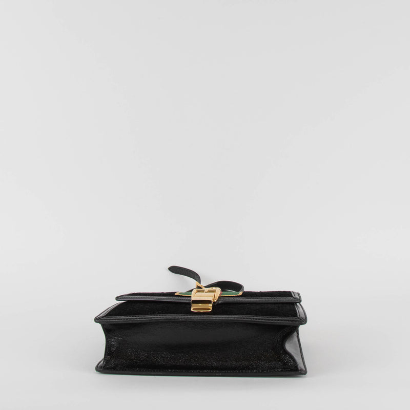 Gucci Velvet Sylvie Black Crossbody Bag