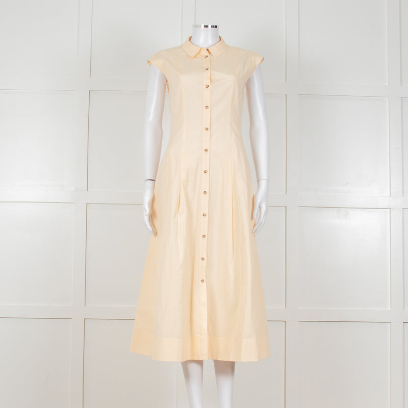 Iris & Ink Yellow Maxi Shirt Dress