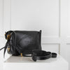 Prada Black Leather Logo Embossed Camera Bag