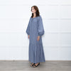 Anna Mason Light Blue Cotton Long Sleeved Maxi dress