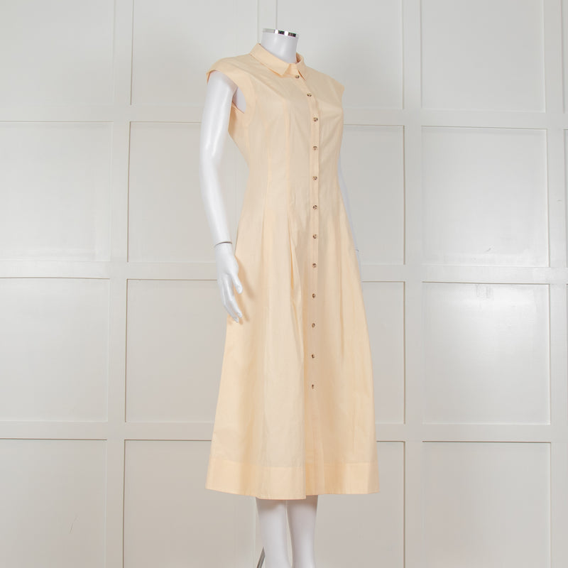 Iris & Ink Yellow Maxi Shirt Dress