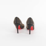 Christian Louboutin Grey Silver Studded Heeled Shoes