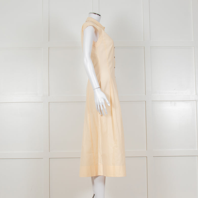 Iris & Ink Yellow Maxi Shirt Dress