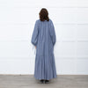 Anna Mason Light Blue Cotton Long Sleeved Maxi dress