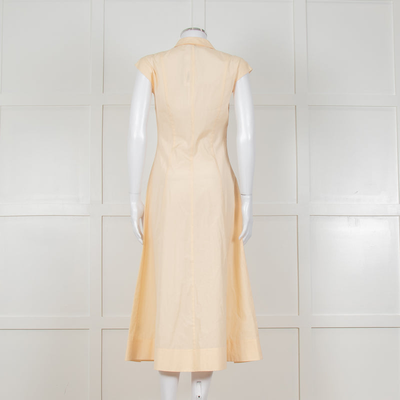Iris & Ink Yellow Maxi Shirt Dress