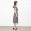 Prada Navy Cream Polka Dots With Canvas Elasticated Belt Dress