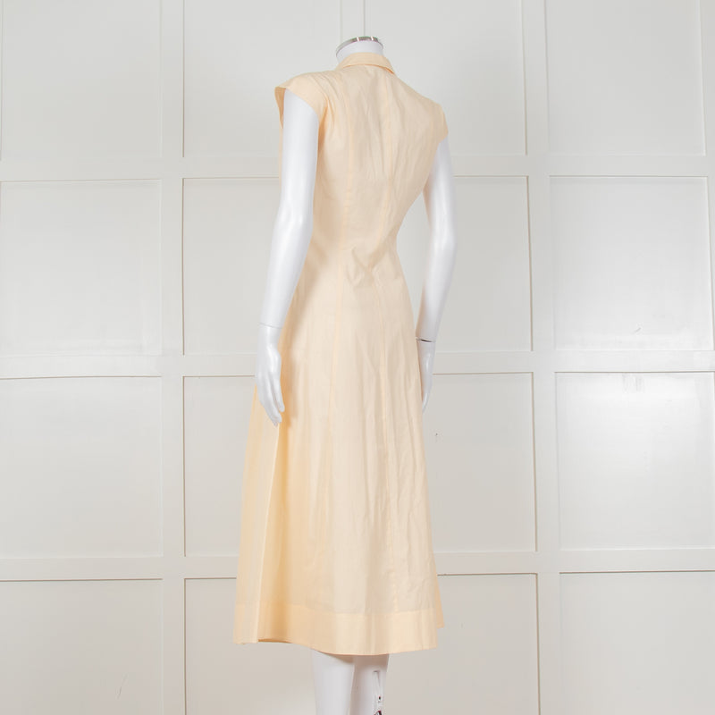 Iris & Ink Yellow Maxi Shirt Dress