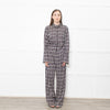Stine Goya Light Grey Navy Copper Check Jersey Jumpsuit