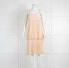 Joseph Light Peach Pleated Layer Sleeveless Dress