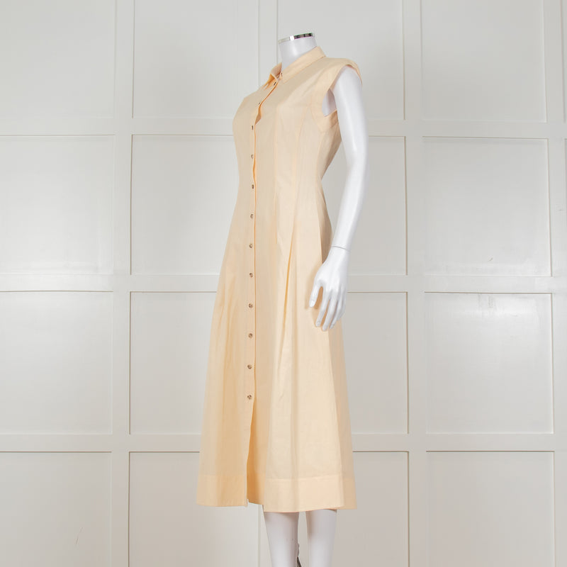 Iris & Ink Yellow Maxi Shirt Dress