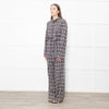 Stine Goya Light Grey Navy Copper Check Jersey Jumpsuit