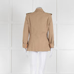 Pinko Safari Jacket with Wooden Jewelled Buttons