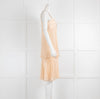 Joseph Light Peach Pleated Layer Sleeveless Dress