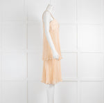 Joseph Light Peach Pleated Layer Sleeveless Dress