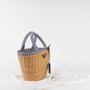 Prada Midollino Blue Wicker Crossbody Bag