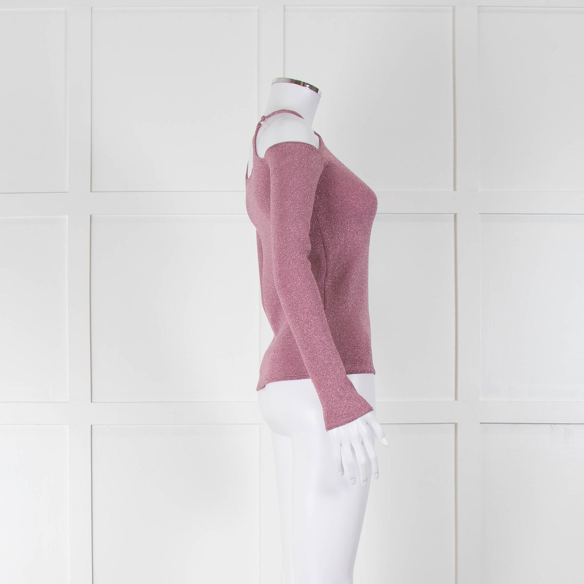 JW Anderson Pink Sparkle One Shoulder Top