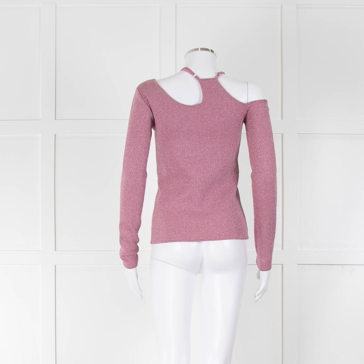 JW Anderson Pink Sparkle One Shoulder Top