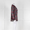Paige Brown, Pink and Blue Frill Front Sheer Blouse
