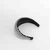 Prada Black Satin Crystal Embellished Headband