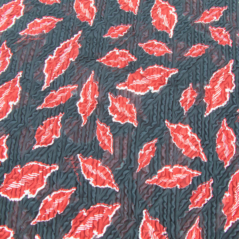 Hofman Copenhagen Black Scarf Red Lip Print