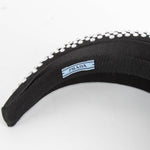 Prada Black Satin Crystal Embellished Headband