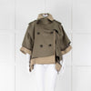 Sacai Khaki Beige Layered Short Trench Coat