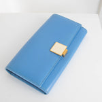Smythson Pale Blue Leather Wallet
