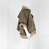 Sacai Khaki Beige Layered Short Trench Coat